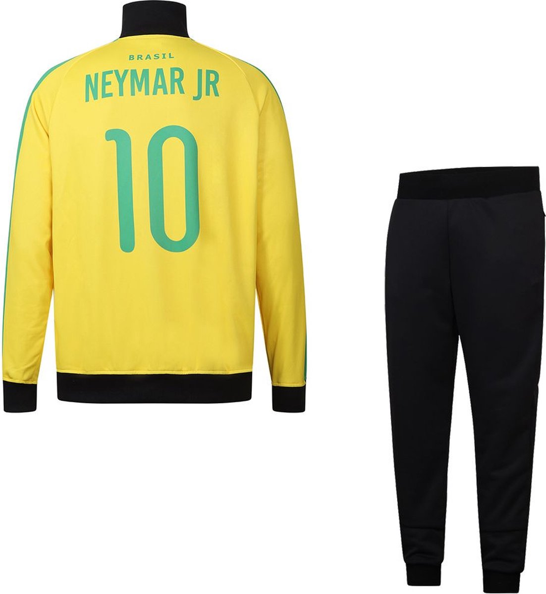 1102x1200-2 Neymar Brazilie Trainingspak Thuis - Kind en Volwassenen-S - Afbeelding 1