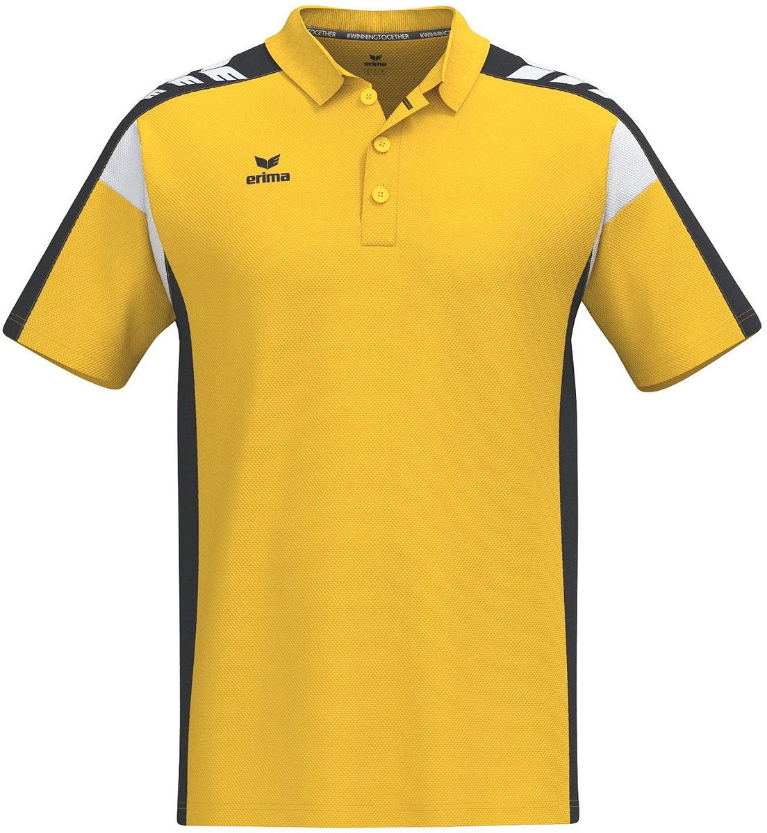 1104x1200-2 Erima Celebrate 125 Polo Heren - Geel / Zwart | Maat: S - Afbeelding 1