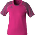Erima Evo Star Shirt Korte Mouw Dames - Fluo Roze / Slate Grey | Maat: 36