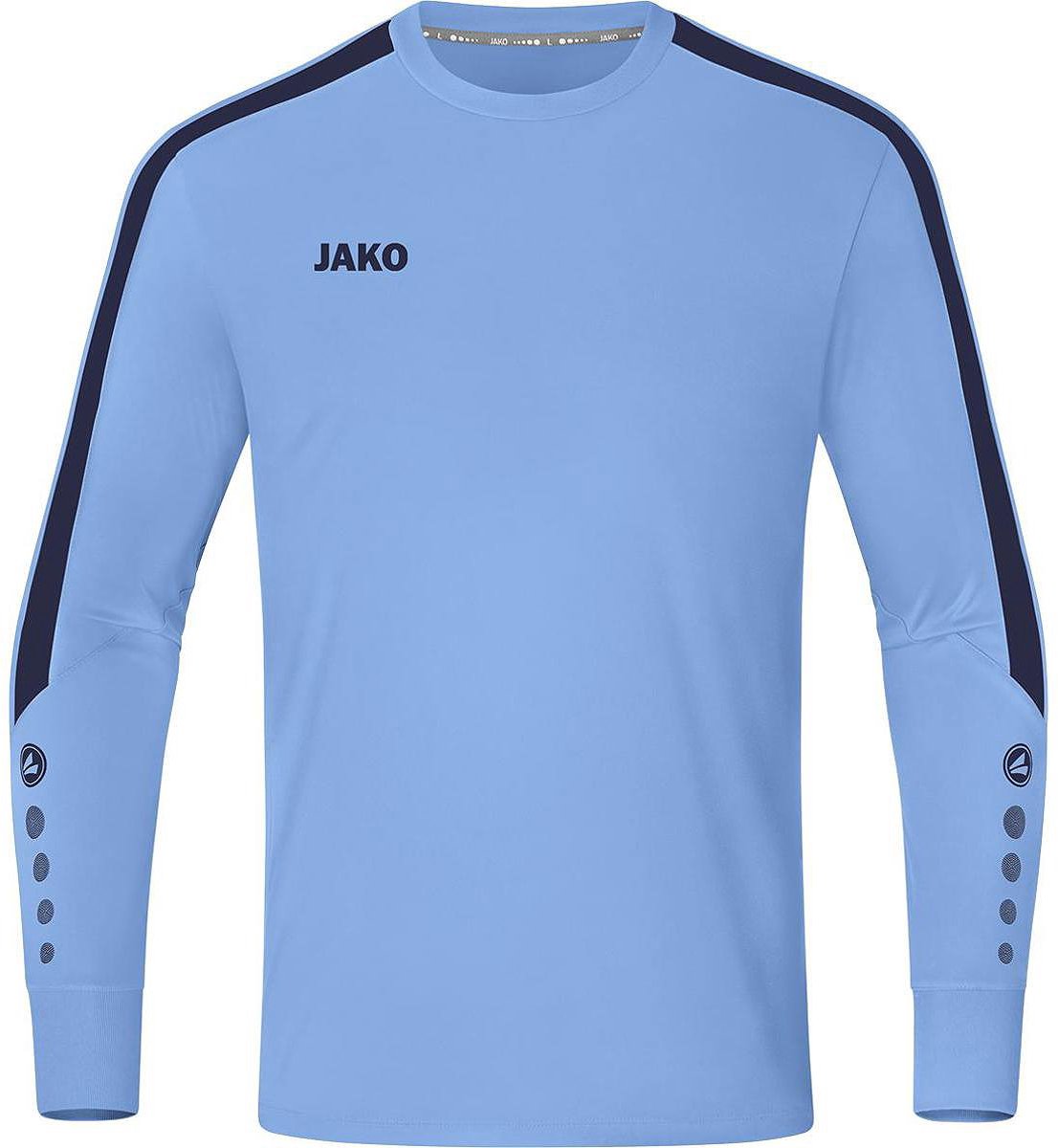 1106x1200-28 Jako Power Keepershirt Lange Mouw Kinderen - Hemelsblauw / Marine | Maat: 116 - Afbeelding 1
