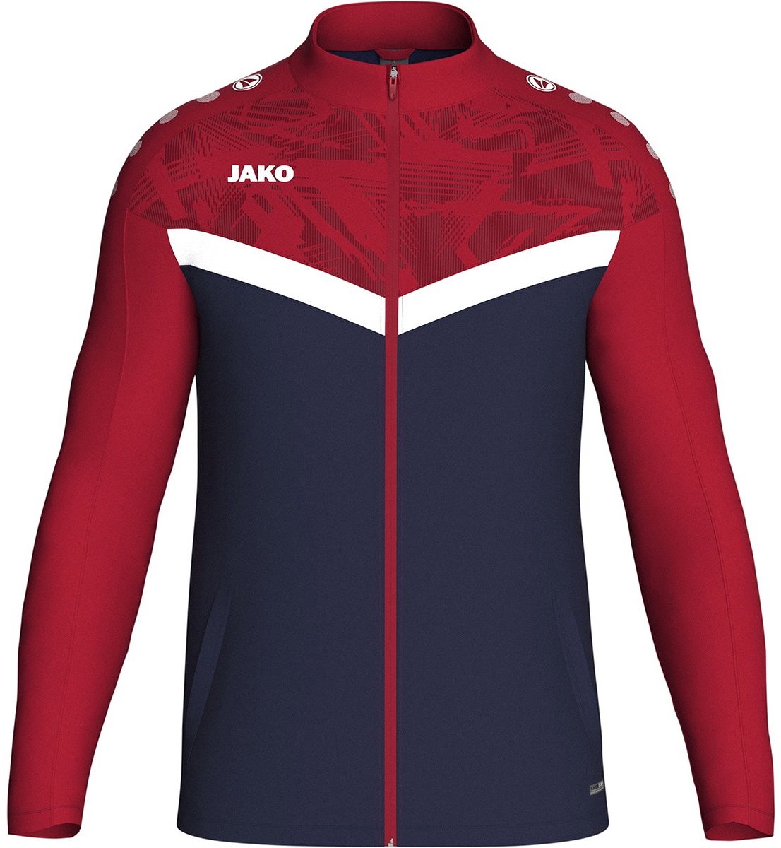 1106x1200-46 Jako Iconic Polyestervest Kinderen - Marine / Chilirood | Maat: 128 - Afbeelding 1