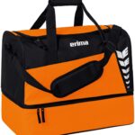 Erima Six Wings (Large) Sporttas Met Bodemvak - Oranje / Zwart | Maat: L