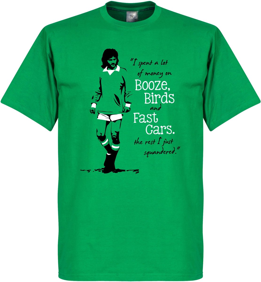 1112x1200-14 George Best T-Shirt - Groen - L - Afbeelding 1