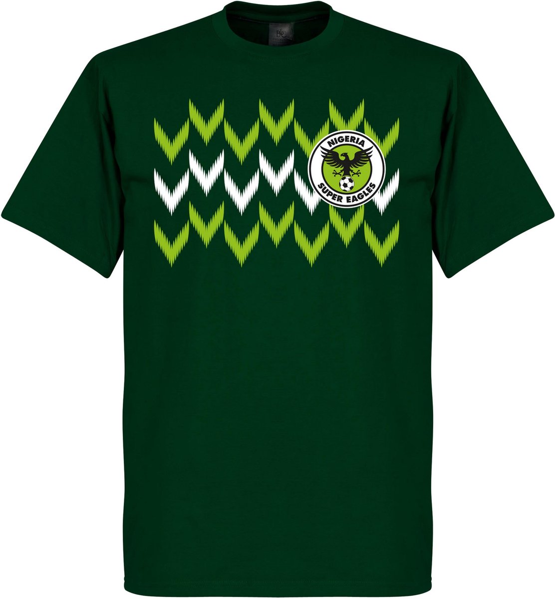 1112x1200-32 Nigeria 2018 Pattern T-Shirt - Donker Groen - XL - Afbeelding 1