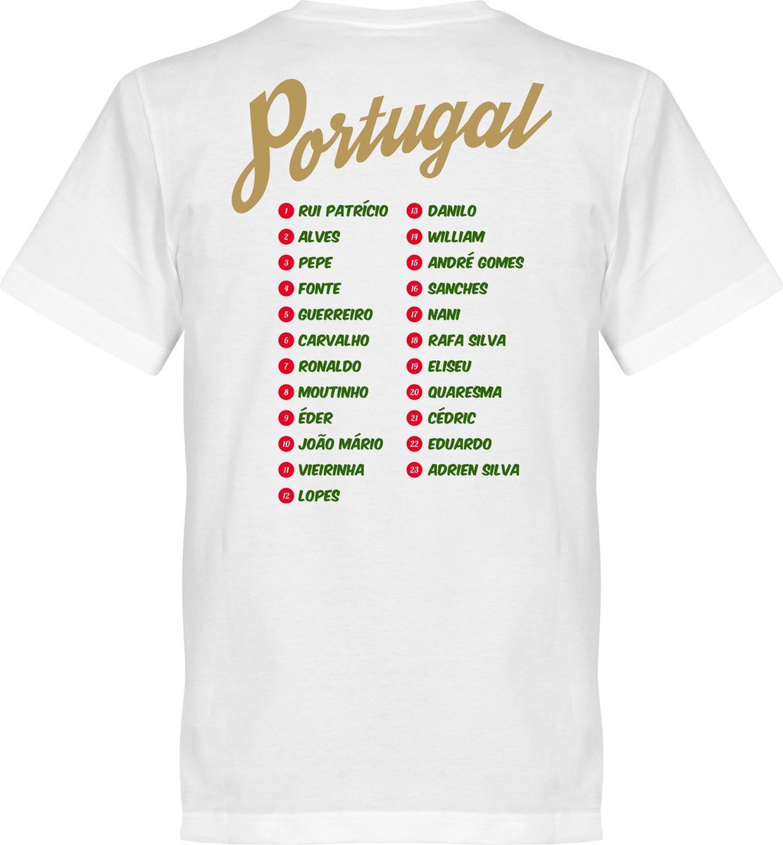 1112x1200-9 Portugal Campeoes Da Europa 2016 Selectie T-Shirt - M - Afbeelding 1