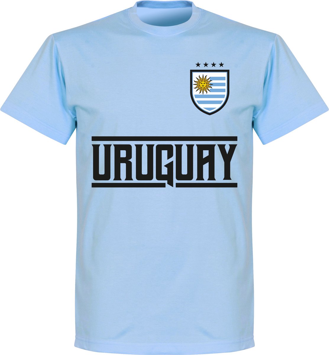1113x1200-44 Uruguay Team T-Shirt - Lichtblauw - Kinderen - 98 - Afbeelding 1