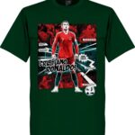 Ronaldo Portugal Comic T-Shirt - Donker Groen - XL