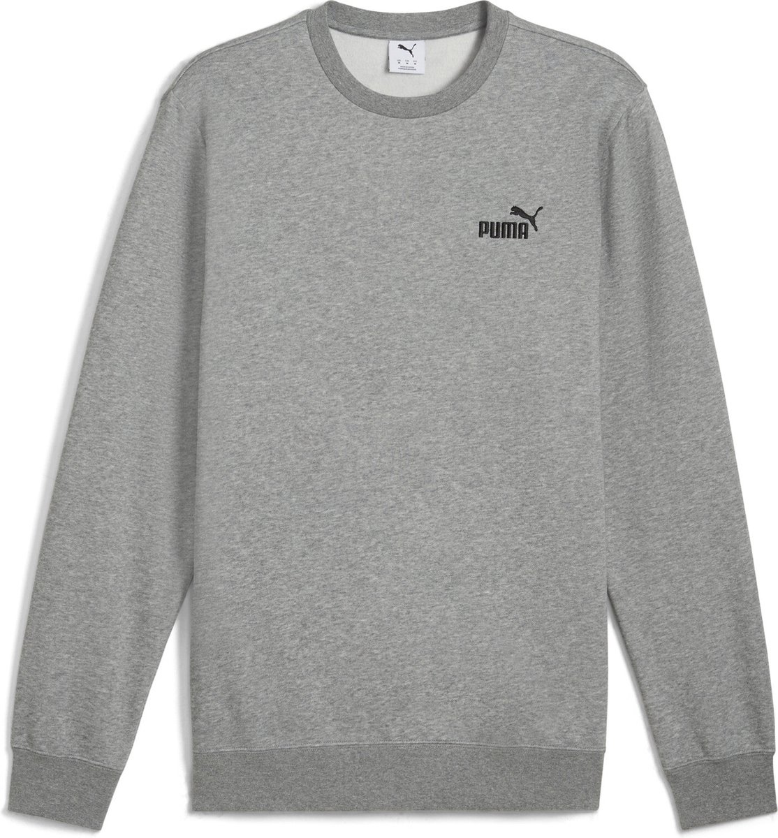 1114x1200-43 PUMA ESS Small No. 1 Logo Crew FL Heren Trui - medium gray heather - Afbeelding 1