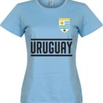 Uruguay Dames Team T-Shirt - Licht Blauw - XL