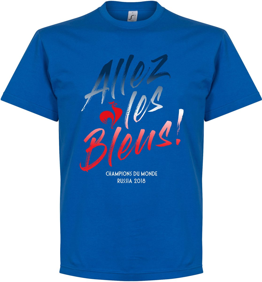 1116x1200-24 Frankrijk Allez Les Bleus WK 2018 Winners T-Shirt - Kinderen - 140 - Afbeelding 1
