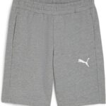 PUMA teamGOAL Casuals Shorts Heren sportbroek - Medium Gray Heather-Puma White