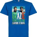 Grazie Gemelli Vialli & Mancini T-Shirt - Blauw - M