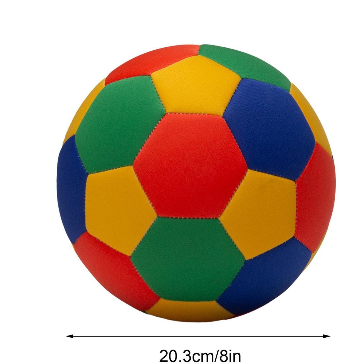 1118x1200-24 Kraftverdia® Bal, voetbal, zaalvoetbal, stille zaalvoetbal, kinder voetbal, strandvoetbal – 8 inch, zacht en veilig, geschikt voor jongens en meisjes van 3 tot 12 jaar - Afbeelding 1
