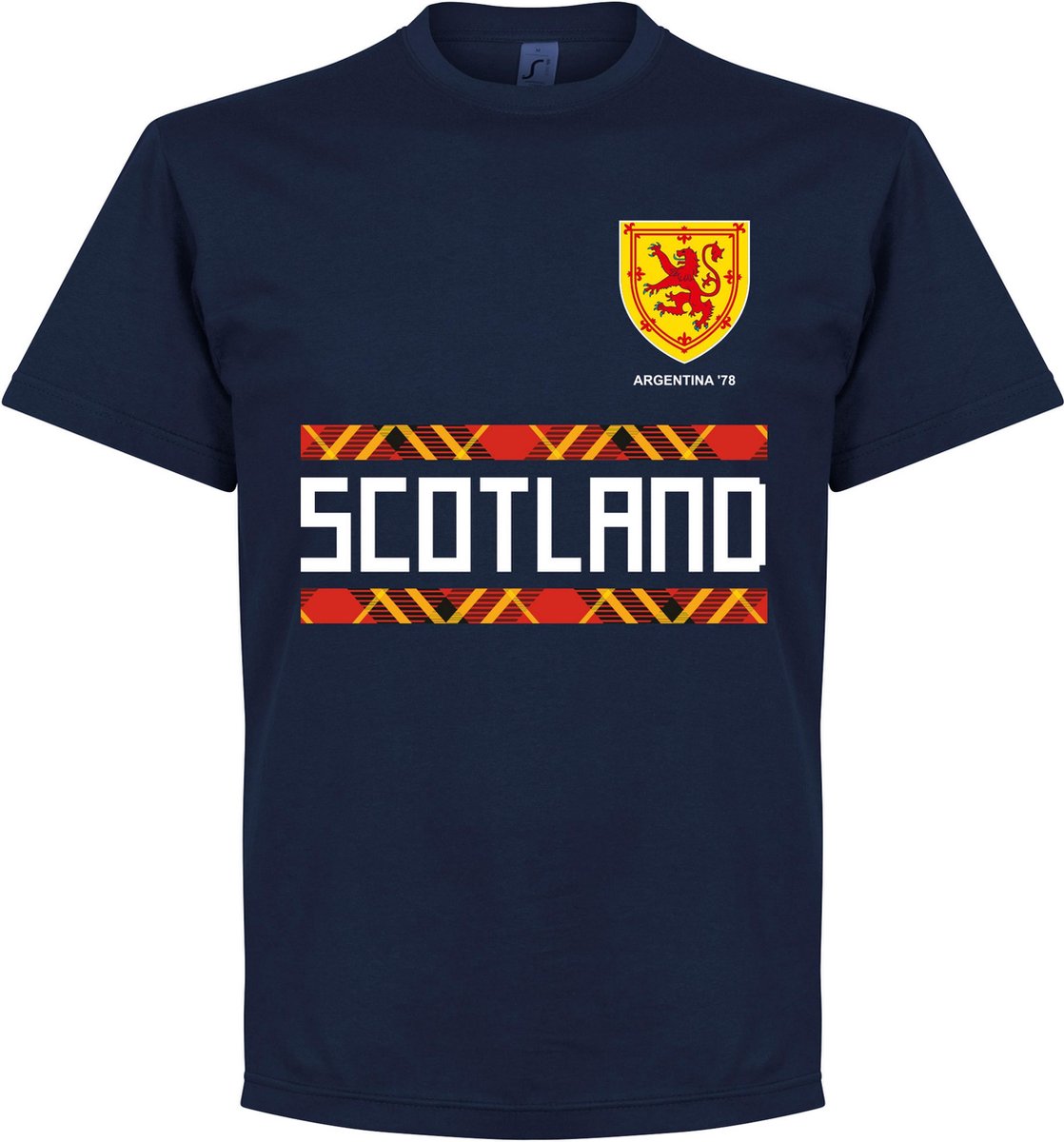 1118x1200-44 Schotland Retro 78 Team T-Shirt - Navy - XXL - Afbeelding 1