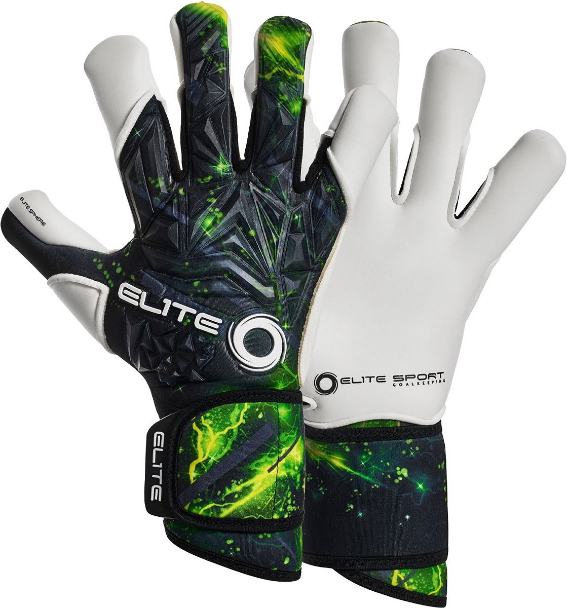 1119x1200-16 Elite Sport Nova Keepershandschoenen - Wit / Zwart / Groen | Maat: 11 - Afbeelding 1
