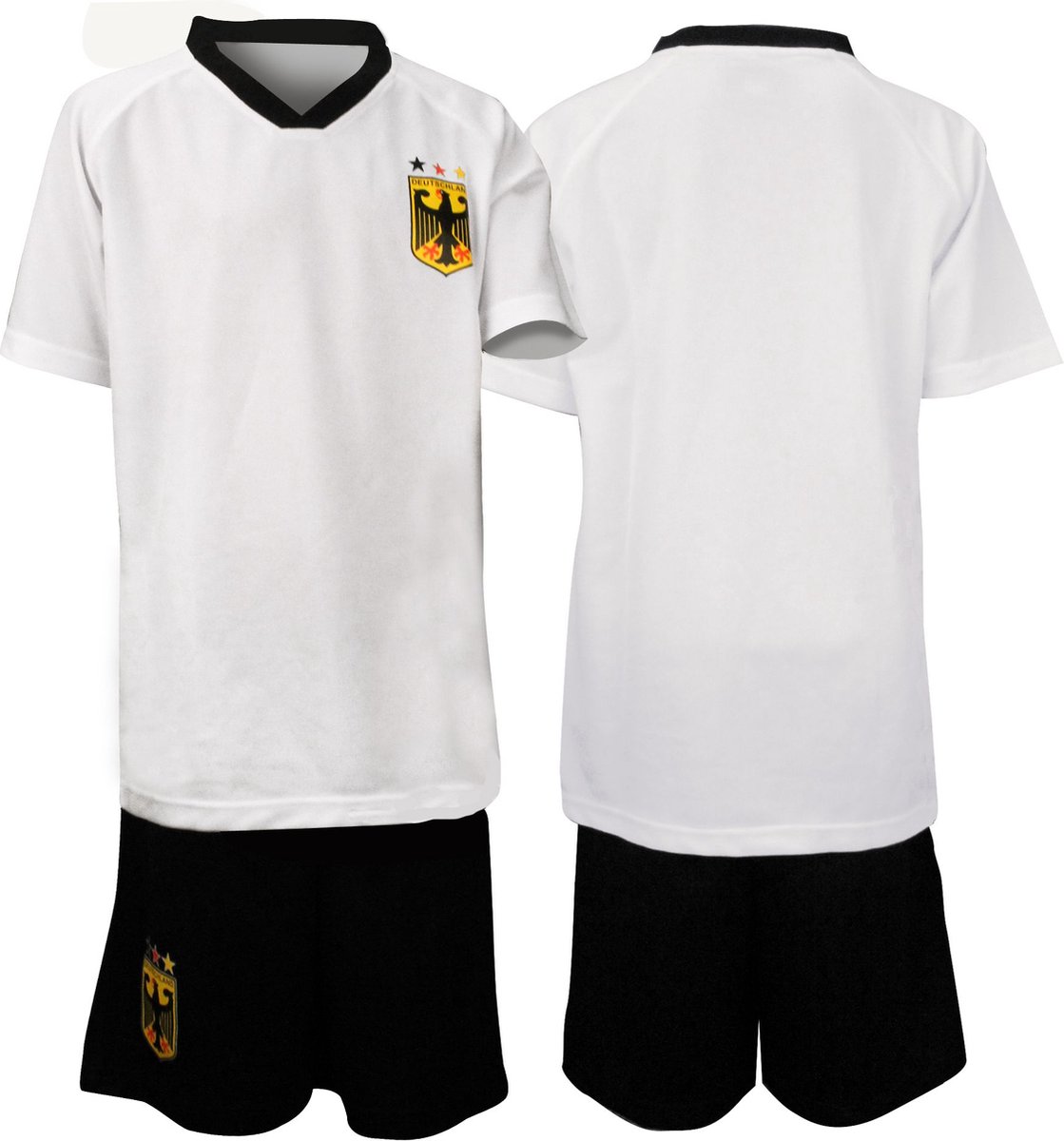 1119x1200-23 Voetbalset Supporter - Junior - Wit/Zwart - 104 - Afbeelding 1