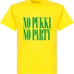No Pukki No Party T-Shirt - Geel - XXL