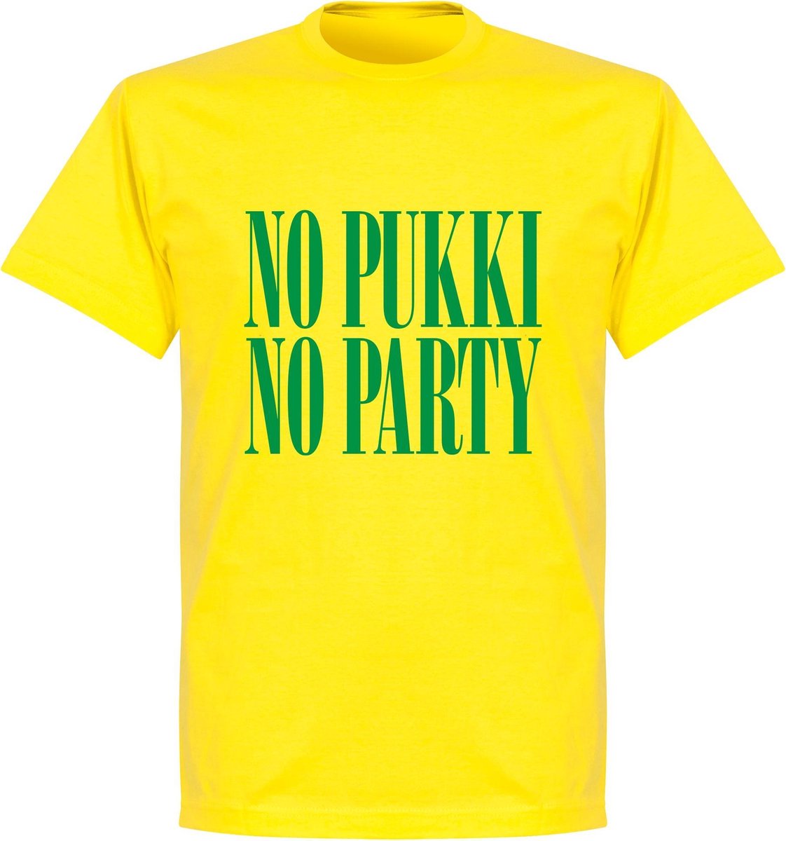 1122x1200-43 No Pukki No Party T-Shirt - Geel - XXL - Afbeelding 1