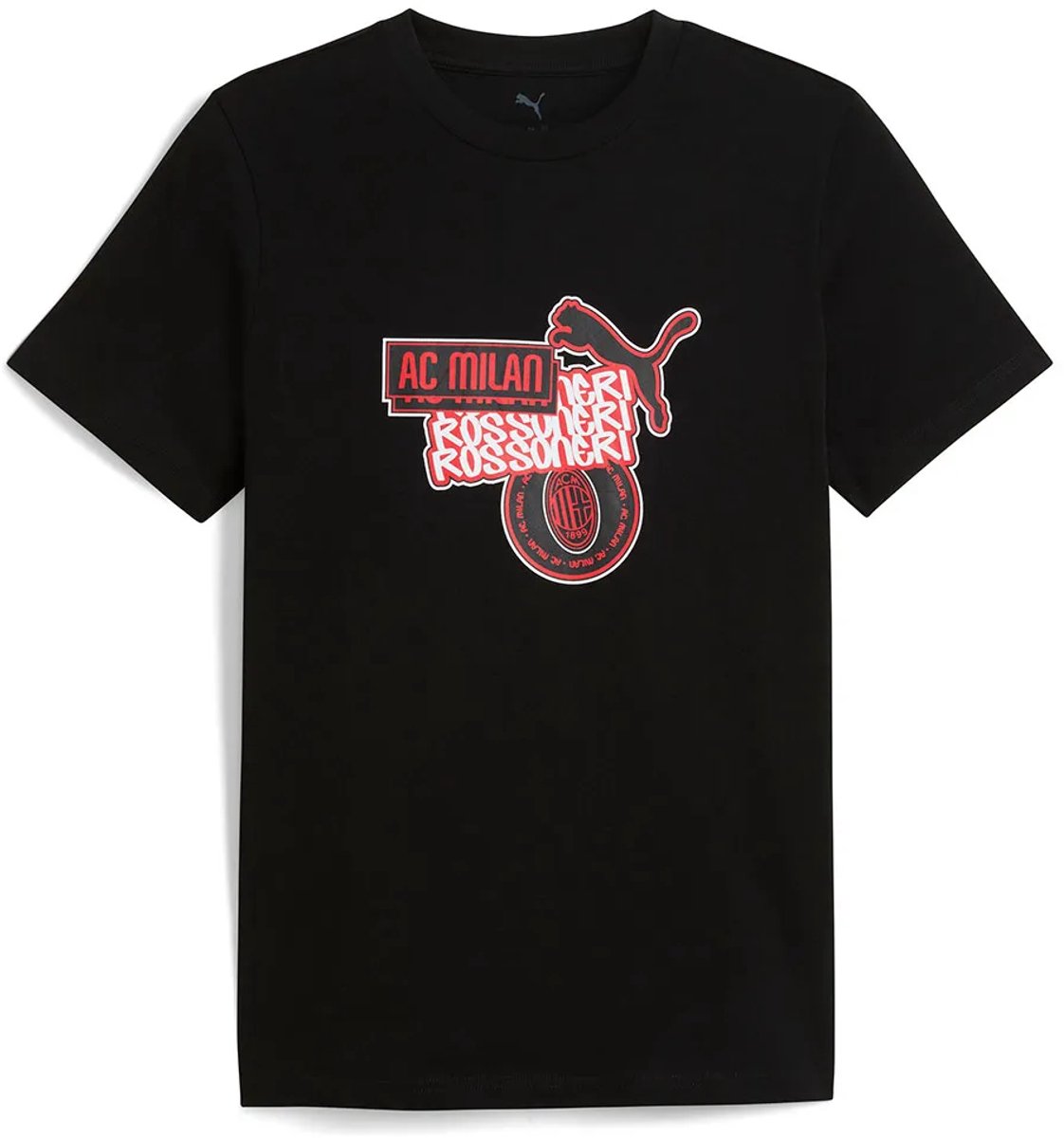 1122x1200-66 Puma Ac Milan Football Culture T-shirt Met Korte Mouwen Zwart L Man - Afbeelding 1