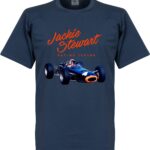 Jackie Stewart Monaco T-Shirt - Navy Blauw - XXL