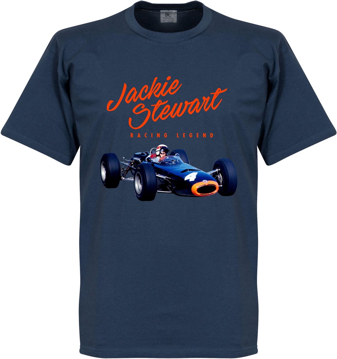 1126x1200-102 Jackie Stewart Monaco T-Shirt - Navy Blauw - XXL - Afbeelding 1