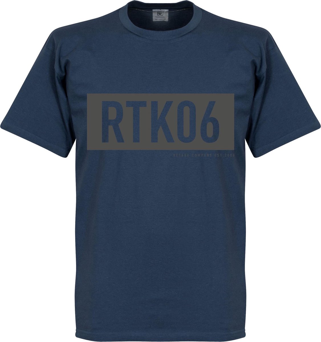 1126x1200-108 Retake RTK06 Bar T-Shirt - Denim Blauw - M - Afbeelding 1