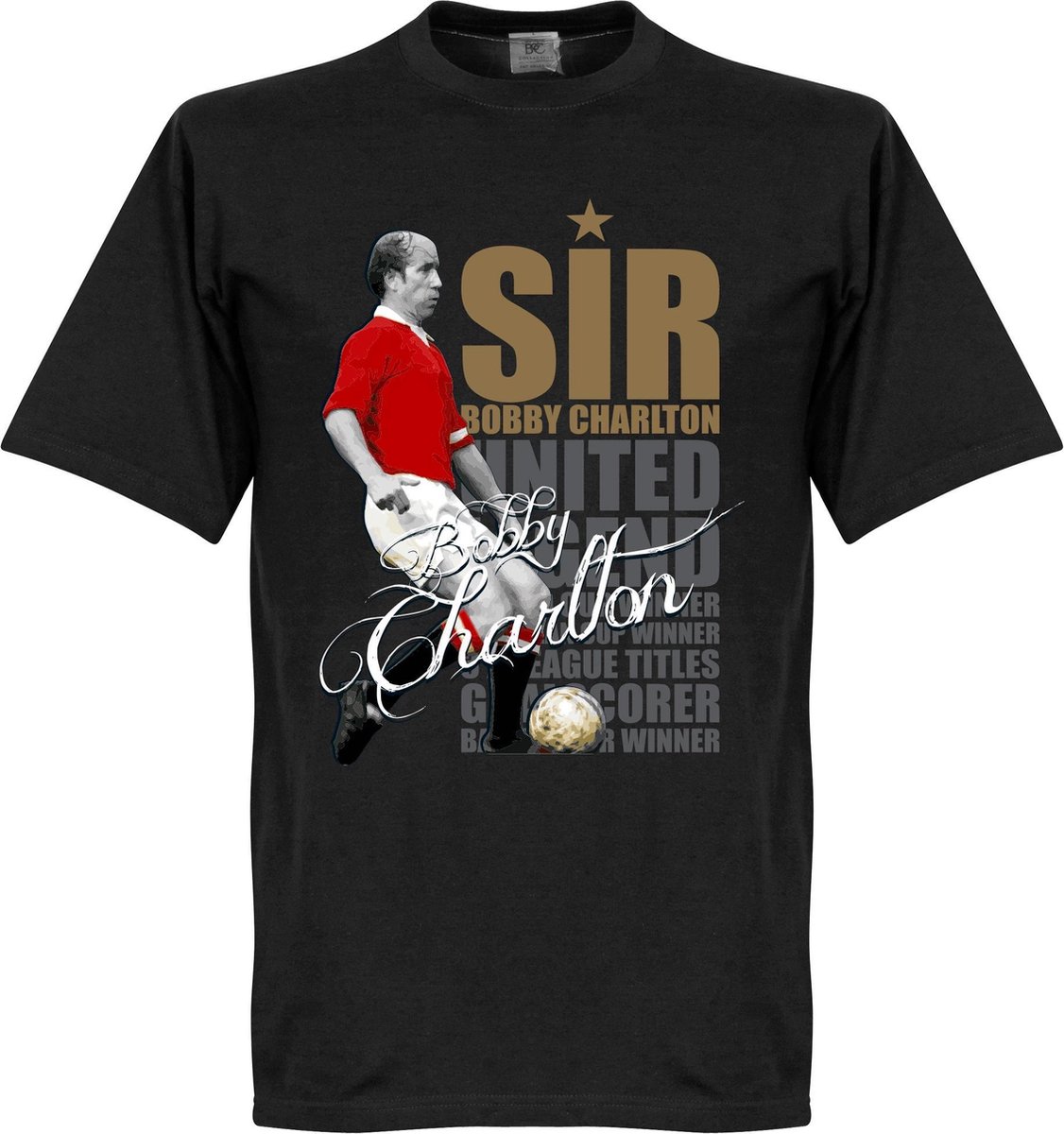1126x1200-367 Sir Bobby Charlton Legend T-Shirt - S - Afbeelding 1