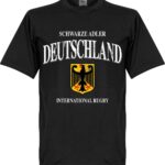 Duitsland Rugby T-Shirt - Zwart - L
