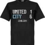United 1 : City 6 Scoreboard T-shirt - XXXXL