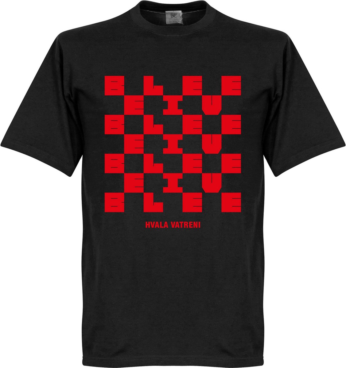 1127x1200-102 Kroatië Hvala Vatreni Homecoming T-shirt - Zwart - XS - Afbeelding 1