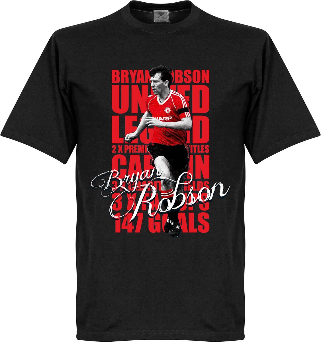 1127x1200-122 Bryan Robson Legend T-Shirt - M - Afbeelding 1