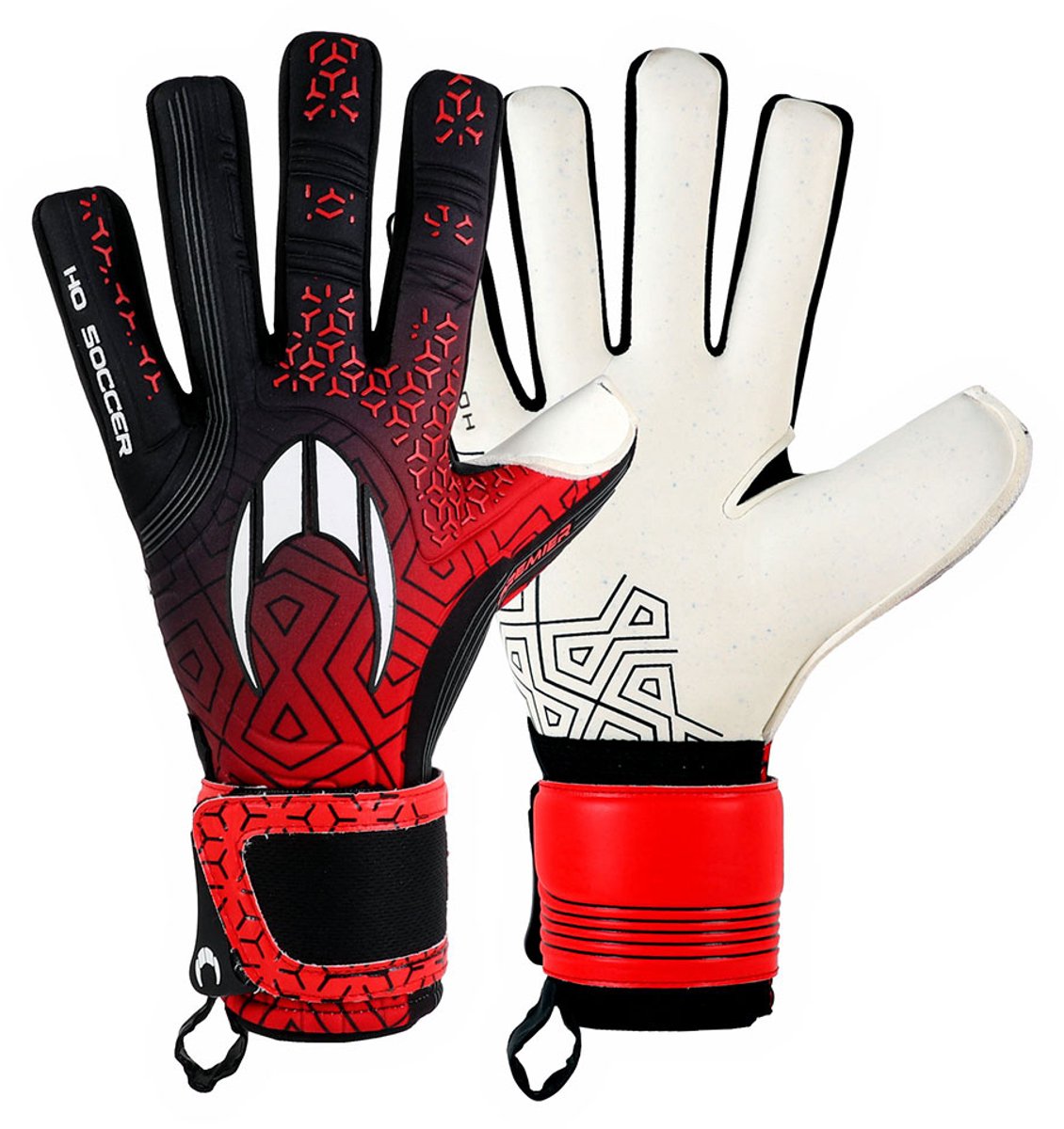 1130x1200-9 Ho Soccer Premier Shield Ng Keepershandschoenen Rood,Zwart 9 - Afbeelding 1