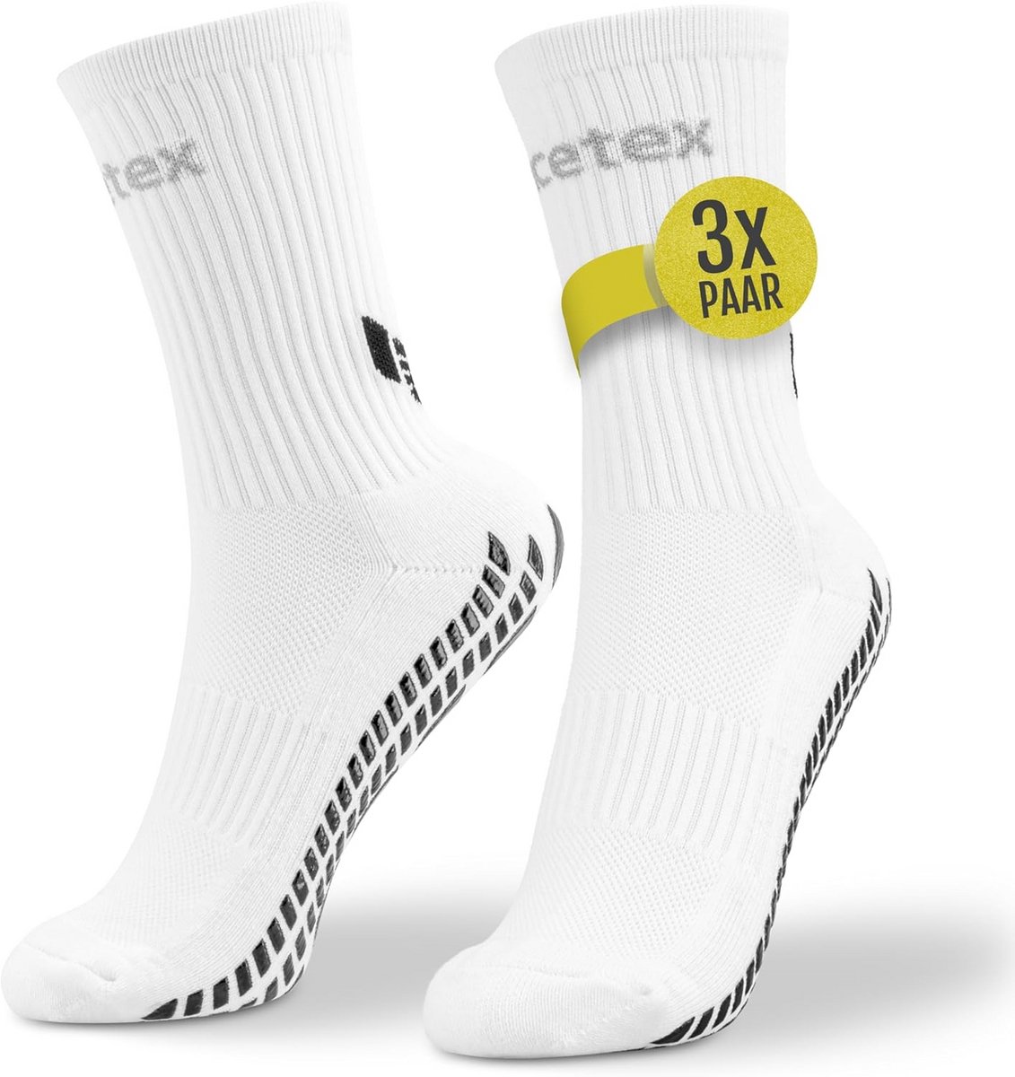 1131x1200-9 Voetbal Kousen Wit 3-Pack voor Optimale Comfort - Afbeelding 1