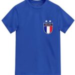 Voetbal T-shirt voor Kinderen - Frankrijk Design - Royal Blue (9-11 jaar)