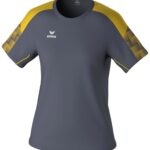 Erima Evo Star T-Shirt Dames - Grijs / Geel | Maat: 36