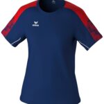 Erima Evo Star T-Shirt Dames - Marine / Rood | Maat: 38