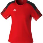 Erima Evo Star T-Shirt Dames - Rood / Zwart | Maat: 40
