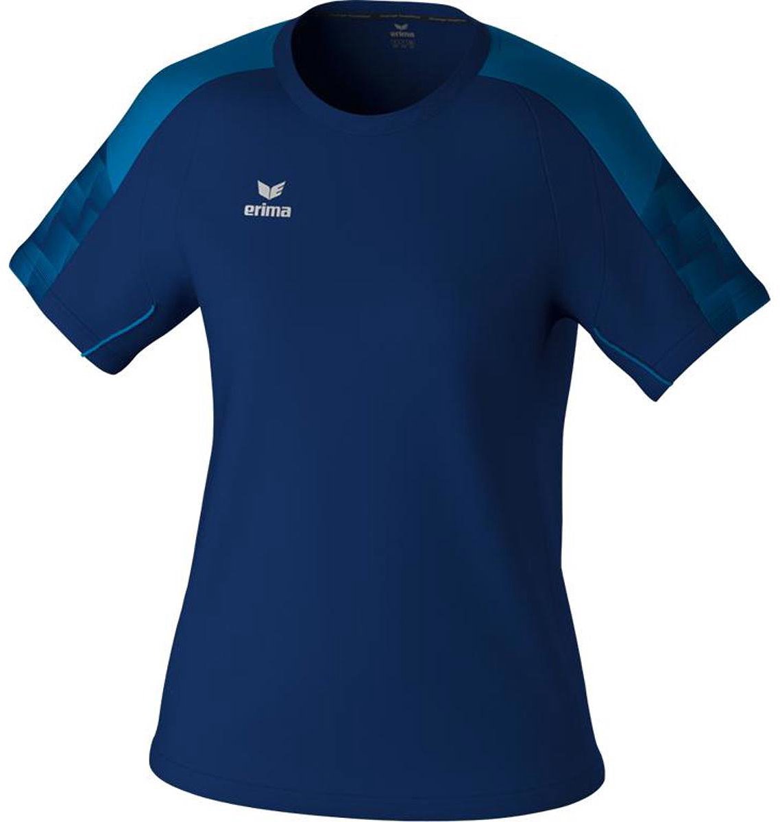 1138x1200-29 Erima Evo Star T-Shirt Dames - Marine / Mykonos | Maat: 38 - Afbeelding 1