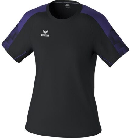 Erima Evo Star T-Shirt Dames - Zwart / Violet | Maat: 38