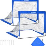 SONGMICS SZQ122Q02 - Voetbaldoel Set van 2 voor Kinderen - Pop-up Systeem - Voor Tuin - Snelle Montage