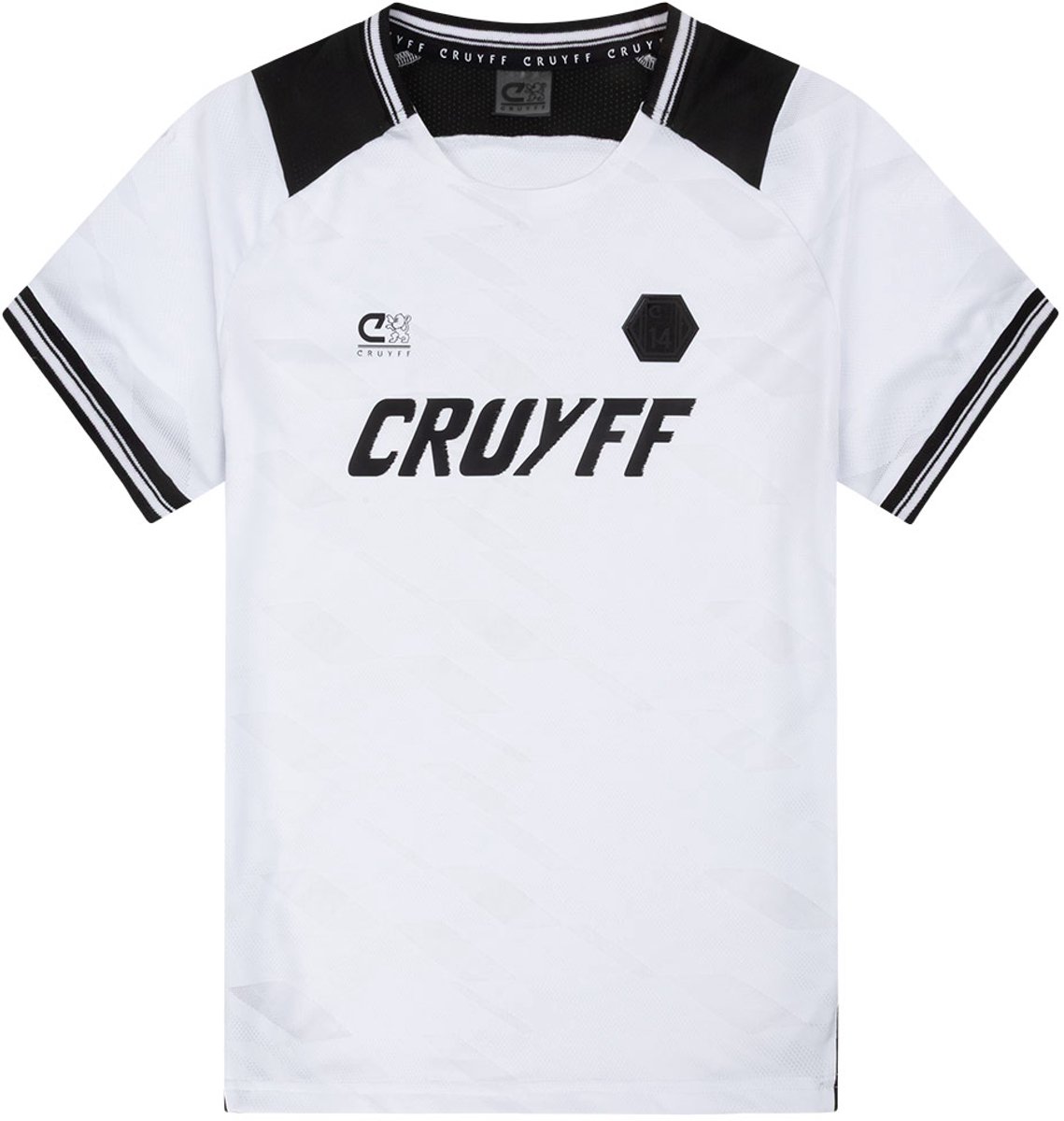 1139x1200 Cruyff Sport T-Shirt Wit/Zwart – Shirt Unisex - Voetbal - Maat 140 - Afbeelding 1