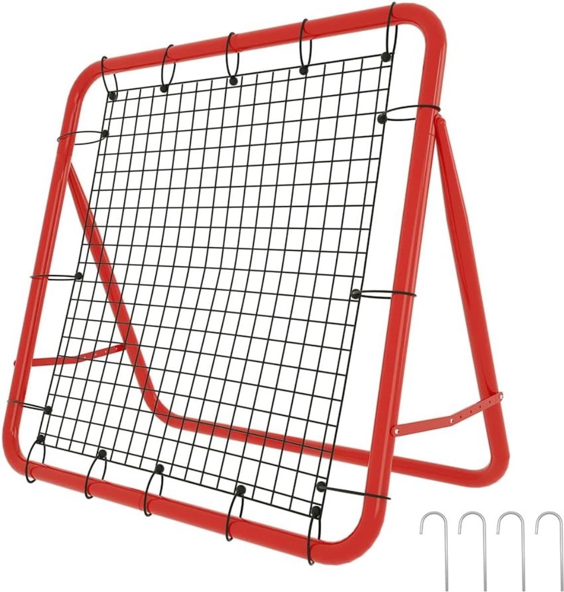 1144x1200-3 DD® Rebounder Voetbal - Voetbaldoel - Bouncer - 100x100x65cm - Rood - Afbeelding 1