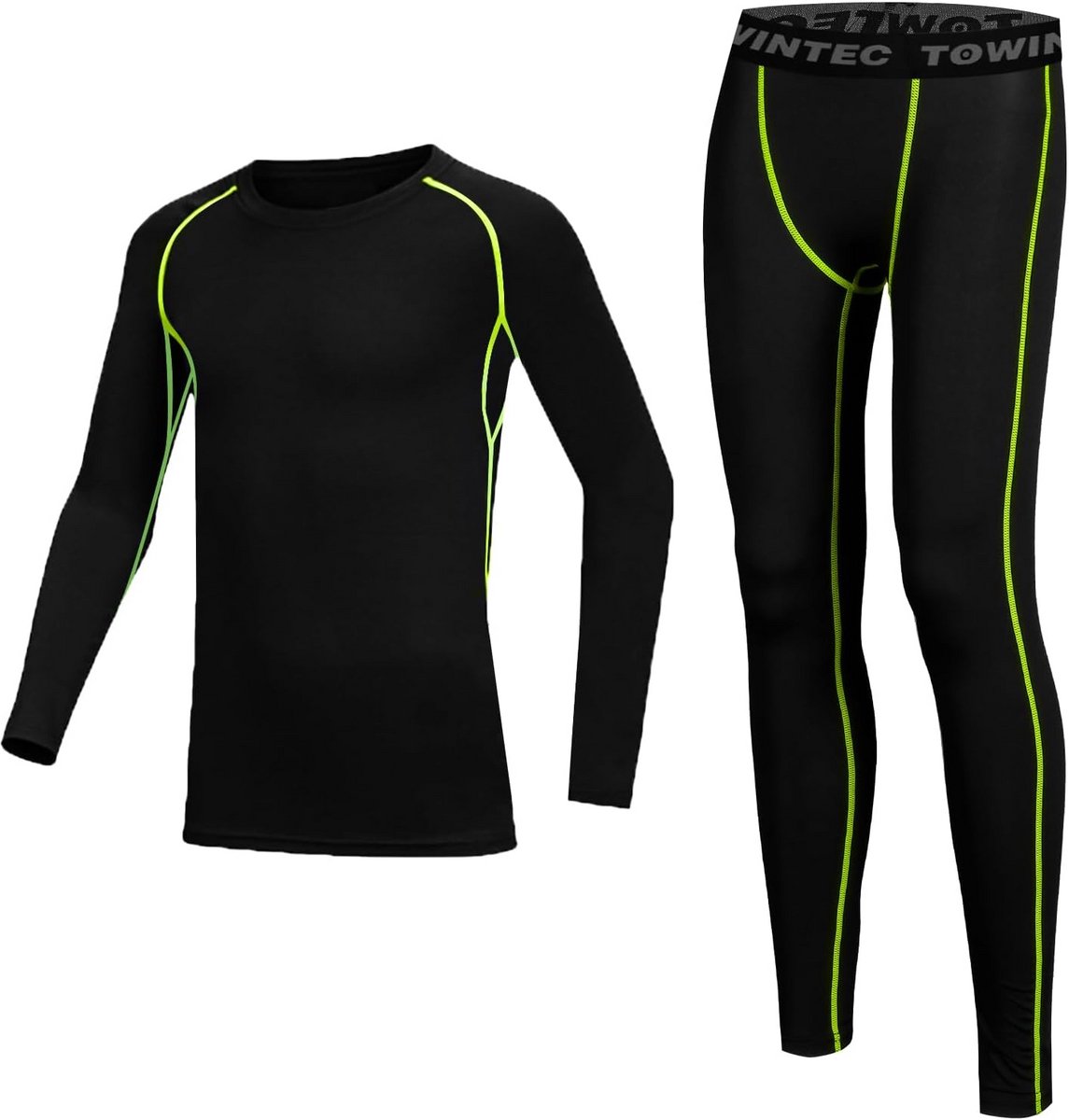 1145x1200-116 Thermisch Ondergoed Set Jongens - Compressie Legging en Longsleeve voor Sport & Ski - Afbeelding 1
