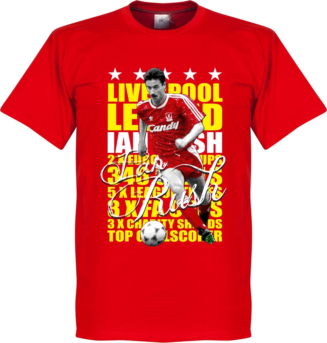 1145x1200-136 Ian Rush Legend T-Shirt - Rood - 3XL - Afbeelding 1