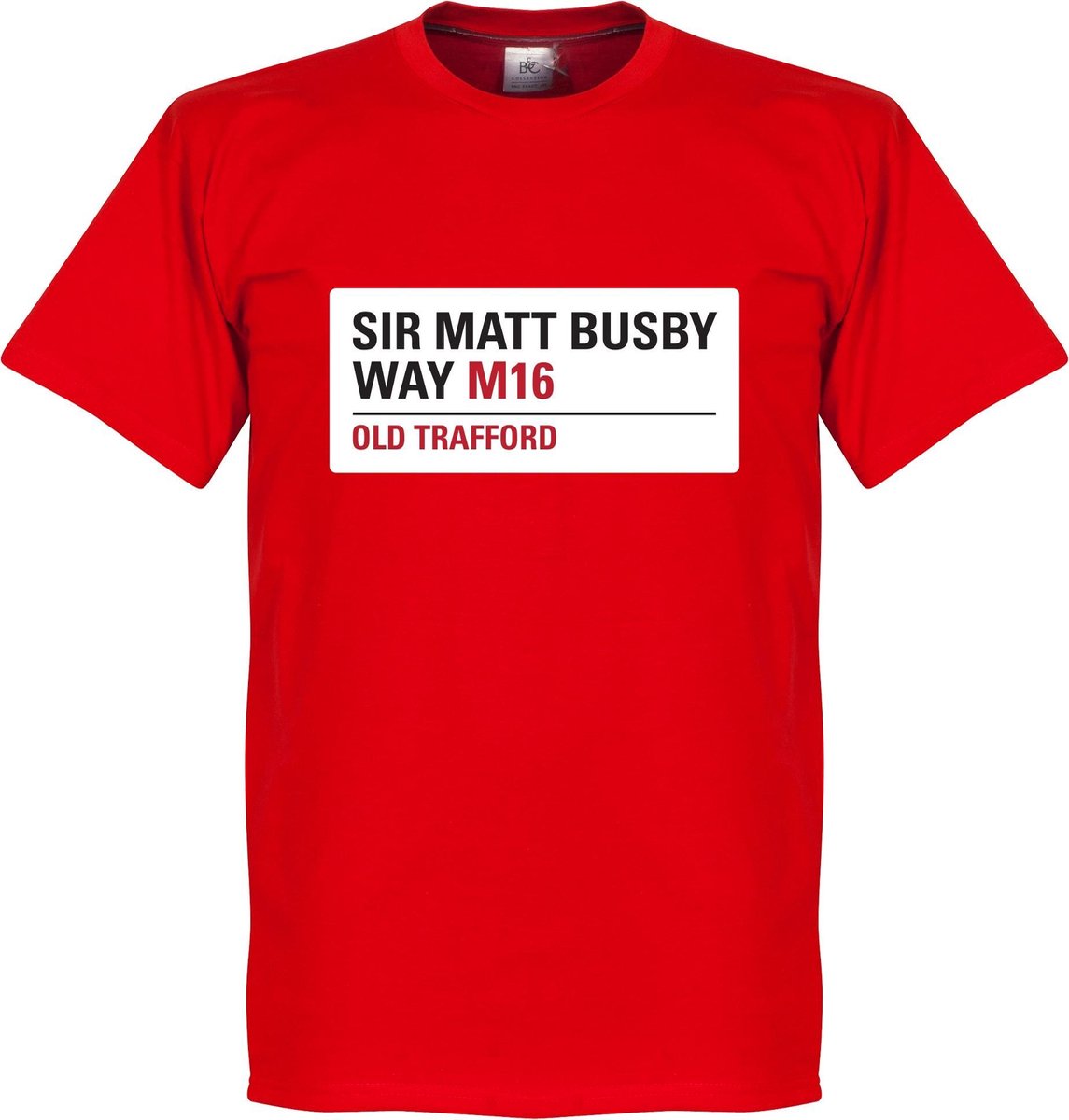 1145x1200-145 Sir Matt Busby Way Sign T-Shirt - Rood - L - Afbeelding 1
