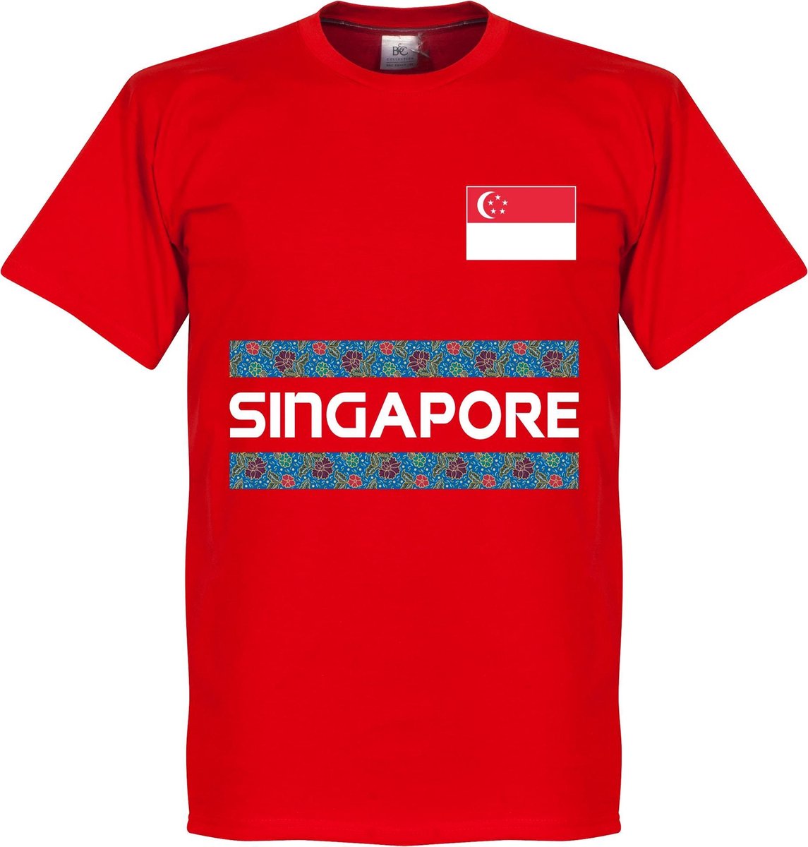 1145x1200-188 Singapore Team T-Shirt - Rood - L - Afbeelding 1
