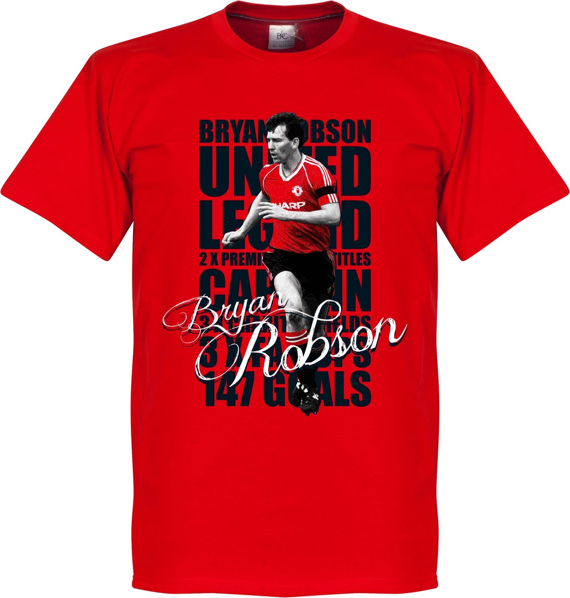 1145x1200-198 Bryan Robson Legend T-Shirt - L - Afbeelding 1