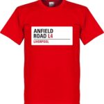 Anfield Road Sign T-Shirt - Rood - XL
