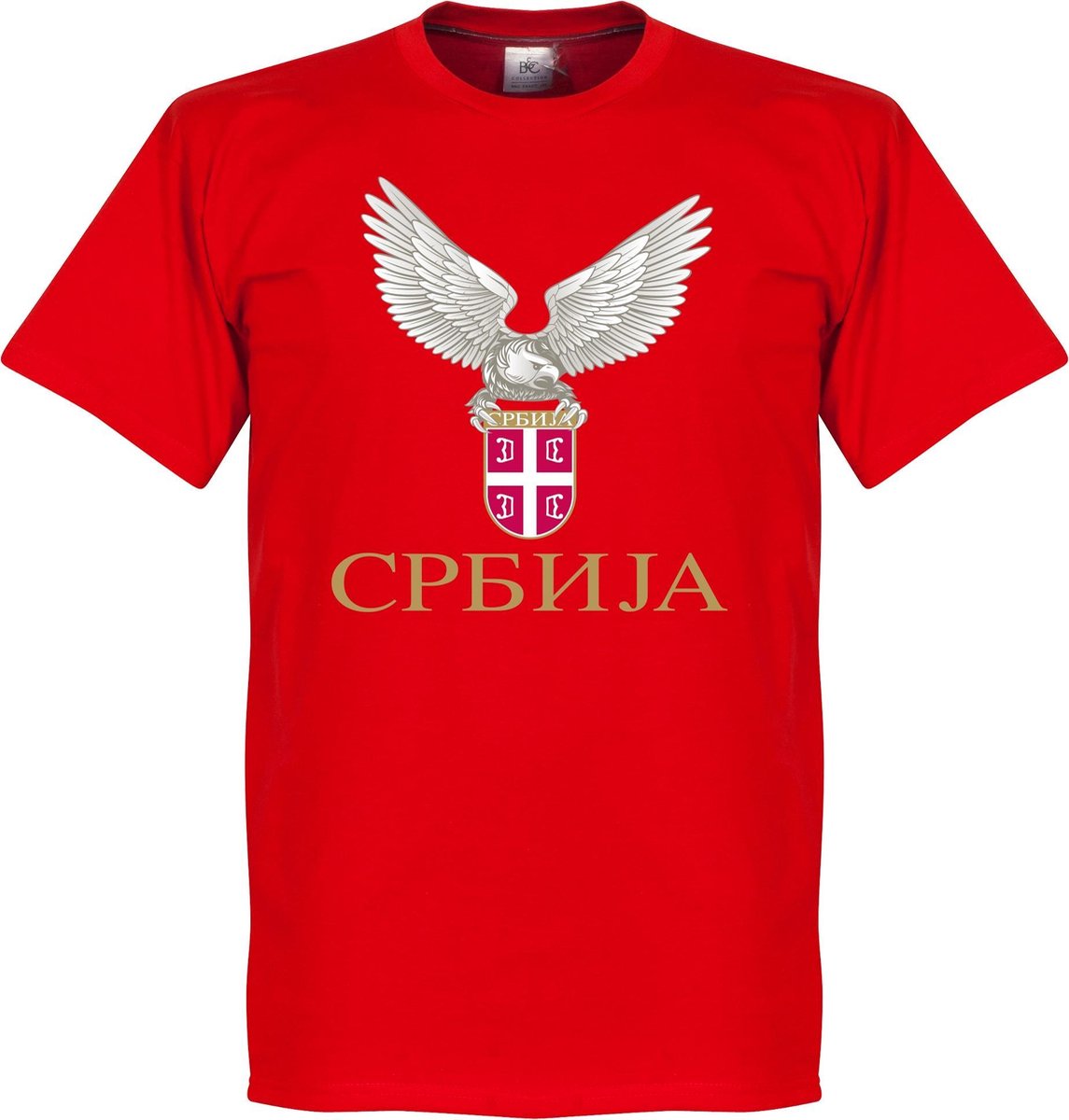 1145x1200-8 Servië Crest T-Shirt - Rood - 3XL - Afbeelding 1
