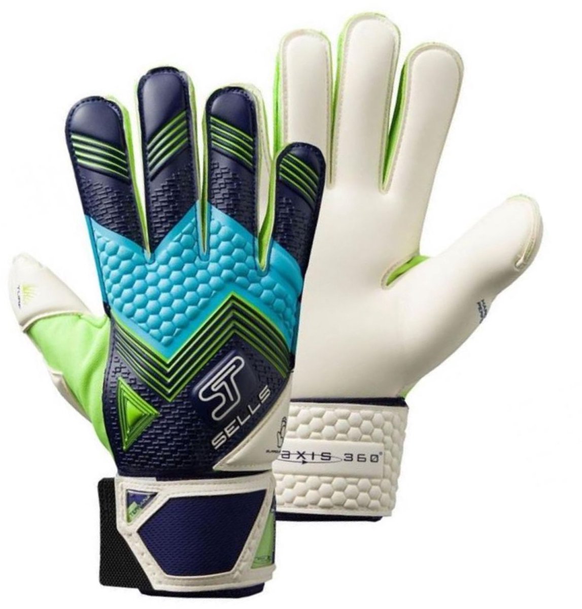 1147x1200-1 Sells Axis 360 Terrain Keepershandschoenen - Navy/Blue/Green - Afbeelding 1